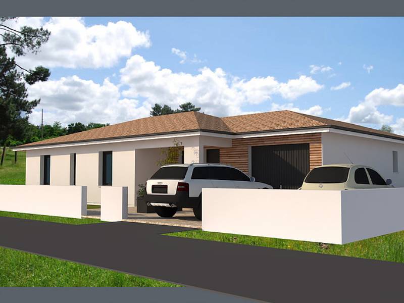 Maison neuve de 110 m2 sur un terrain de 920 m2 à Lugos 