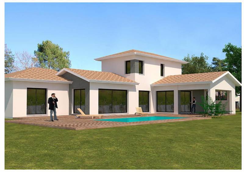 Achat belle villa contemporaine de 150 M² avec étage et garage  avec 4 chambres à Gujan Mestras sur le bassin d'arcachon 